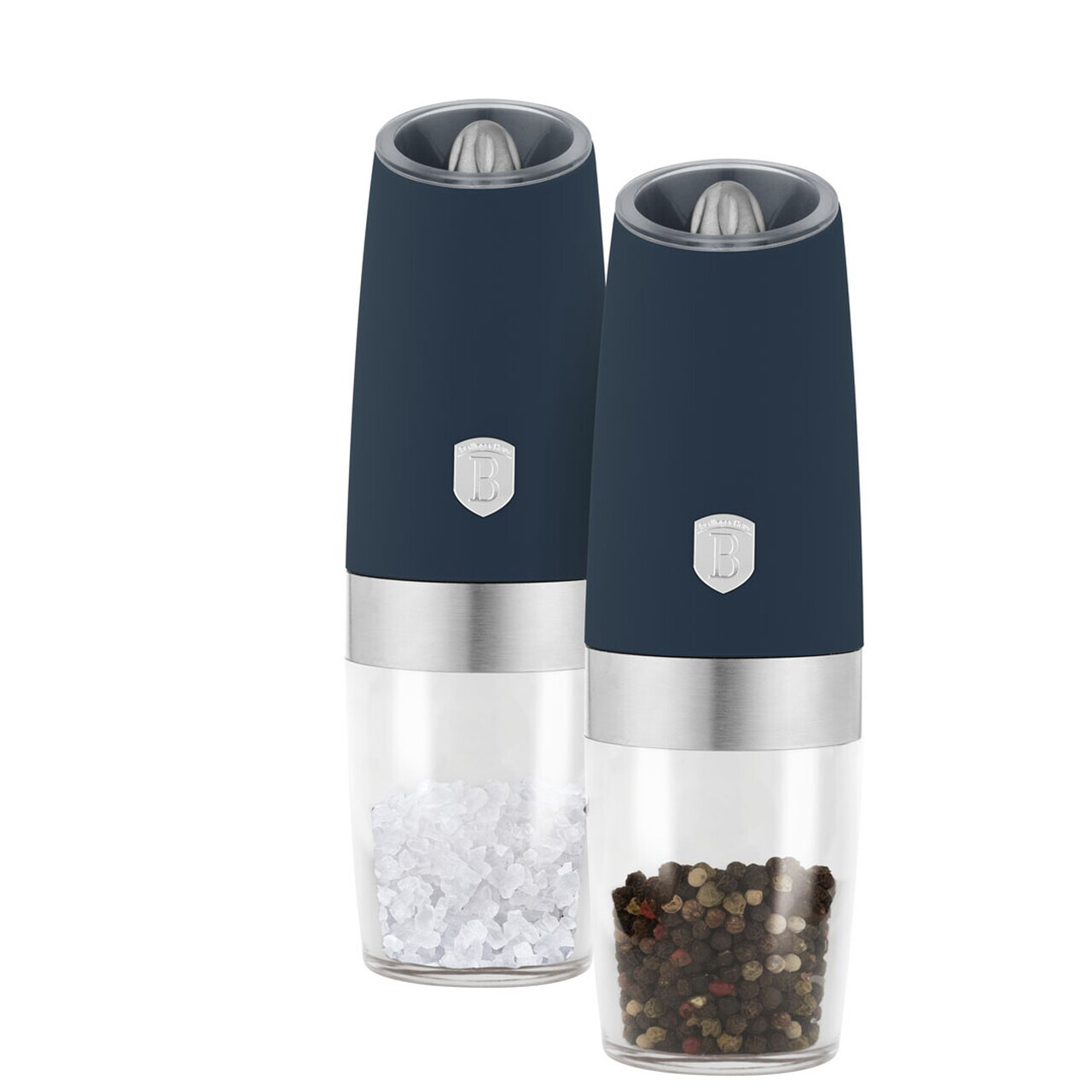 Set 2 rasnite pentru sare/piper Berlinger Haus, Deep Sea, plastic/ceramica, albastru mat - imagine 5